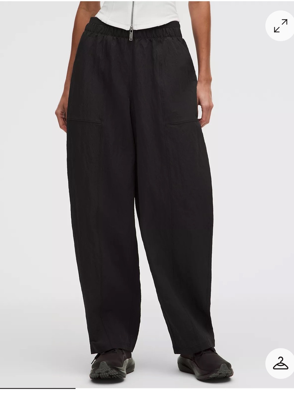 LULULEMON CRINKLE NYLON BARREL LEG PANT